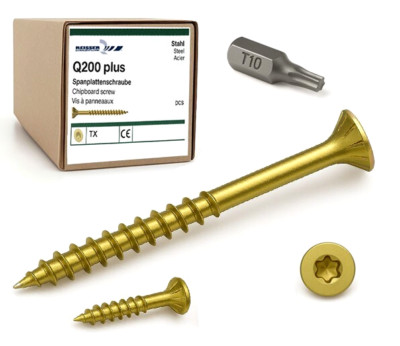 Spanplattenschrauben Holzschrauben  Teilgewinde Torx 3×30 6×200