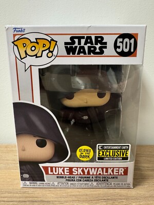 LUKE SKYWALKER #501 Funko Pop! Star Wars GITD ENTERTAINMENT EARTH EXCLUSIVE