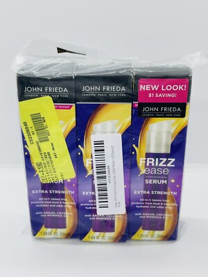 John Frieda Frizz-Ease Extra Strength 6 Effect Serum 1.69 Ounce (3 Pack)