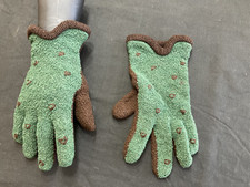 Wonderful Pair of Cotton Hand Crocheted Late 1930's Ladies Gloves Size M-L