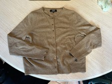 Alex Marie Brown cashmere button up cardigan Size Large