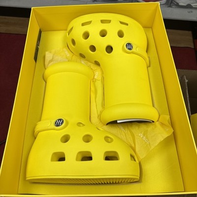 MSCHF Crocs, Big Red Boot Yellow Size 8 Men s