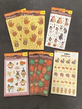 American Greetings Sticker Fall Thanksgiving Mixed Lot 24 Sheets 528 Stickers