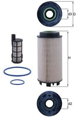 KNECHT Kraftstofffilter KX 403/1KIT Filtereinsatz 75,0mm für MERCEDES ATEGO MP4