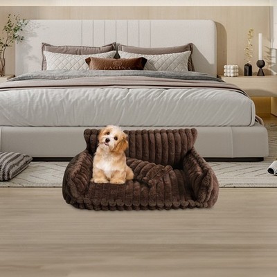 Soft & Cozy Fluffy Cat Beds Pet Couch with Removable Washable Cover for Pets