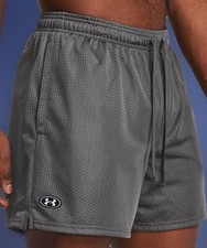  40 Under Armour UA Icon Mesh Shorts 5" Grey Pockets 1383355 Size Small