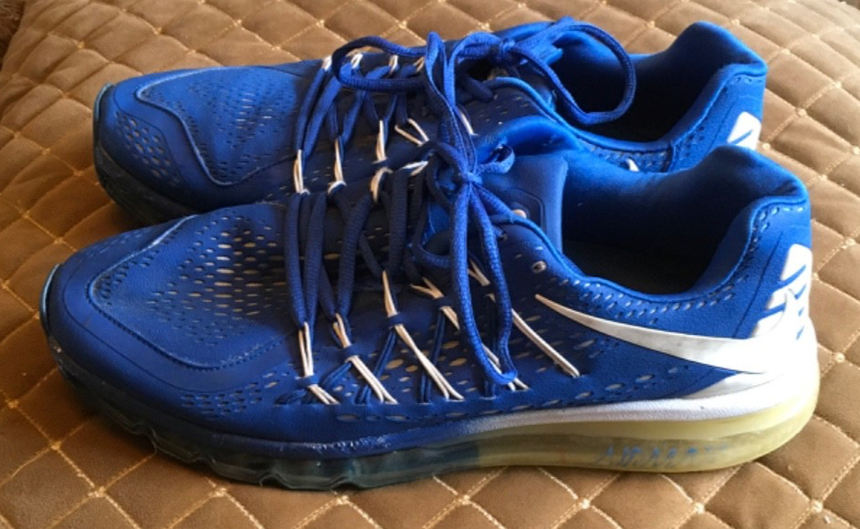 Size 12 Nike Air Max 2014 Mens 698903-043 Royal Blue Mesh White Athletic Shoes thumbnail 2