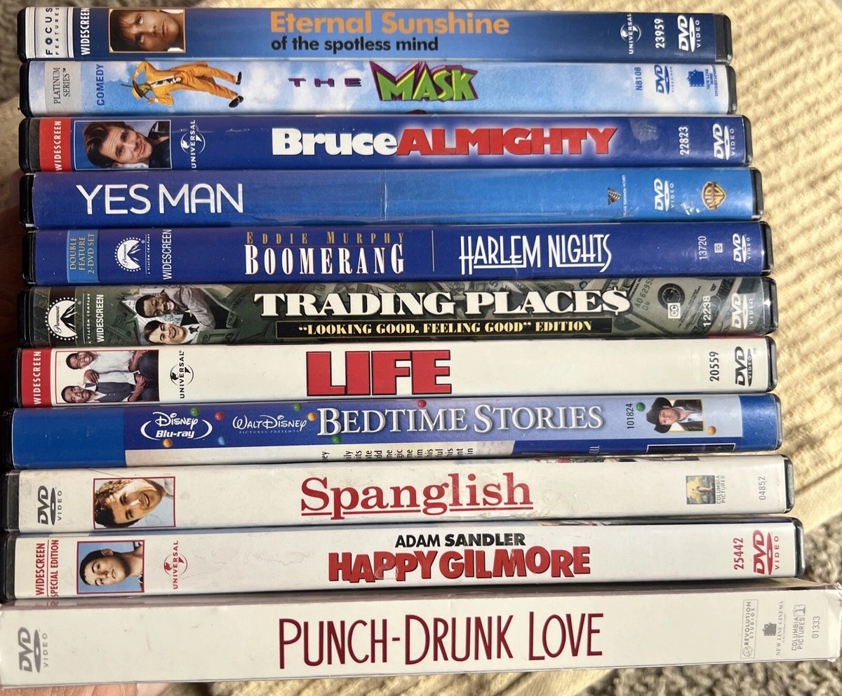 12 Comedy Dvds Jim Carrey Adam Sandler Eddie Murphy NEAR MINT