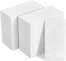 Disposable White Linen Feel Guest Towels, 12 x 17 inch Cloth Like Hand Towels...
