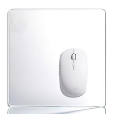 Glass Mouse Pad, Gaming Office Home Clear Glass Mousepad, Computer Keyboard a...