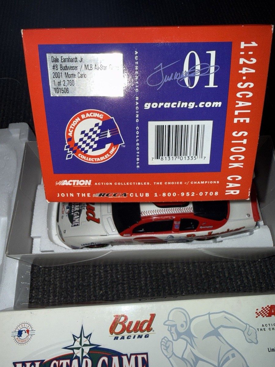 2001 Dale Earnhardt Jr 8 Budweiser MLB All Star Game 1/24 Action