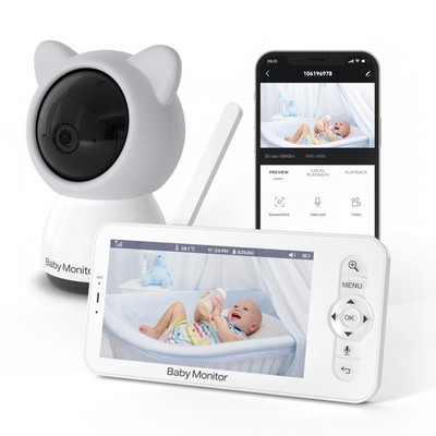 Dual mode 5 inch 1080P baby monitor caregiver babymonitor mobile phone watch