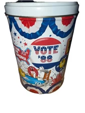 Vintage 1988 M&M 4th Of July Round Collector's Tin Mars Inc. Empty Tin