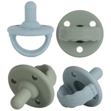Soother Pacifier,Food Grade Silicone Pacifiers with Handle  3 Holes for Adde...