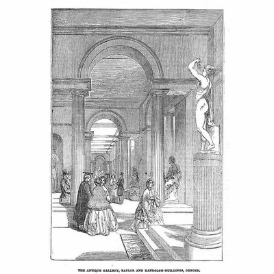 OXFORD The Antique Gallery, Taylor and Randolph Buildings - Antique Print 1854