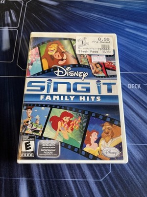 Disney Sing It: Family Hits (Nintendo Wii) Complete With Manual