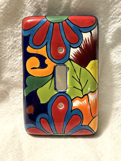 Talavera Light Switch Cover Plate Single Toggle Mexican Pottery Hand Painted
