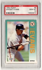 PSA 10 Dwight Evans 1992 Fleer #6, Baltimore Orioles, Red Sox