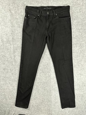 Mott & Bow Jeans Mens 32x32 Black Skinny Fit Stretch Denim Five Pocket