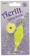 Aerlit Tatting Shuttle 2 Bobbins SHH437 Key Lime Pie Sewing Craft Hand Tool