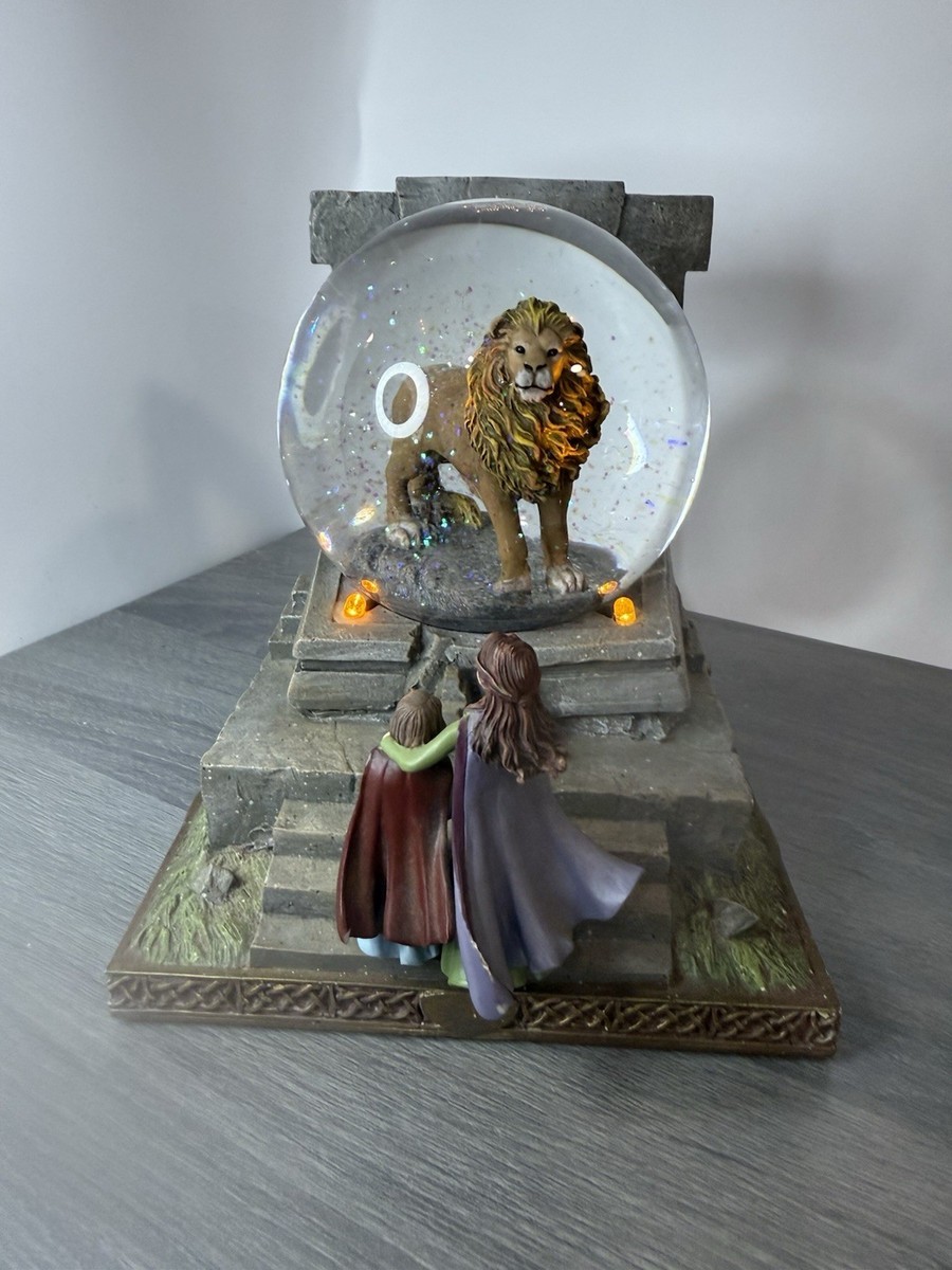 RARE DISNEY NARNIA SNOWGLOBE BOOKENDS ASLAN, WITCH, PETER | eBay
