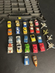 Micro Machines Galoob Huge Lot Cars Trucks Planes Military 26 Pieces 1988 Case