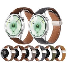 For Samsung Galaxy Watch FE 7 6 5 4 Magnetic Leather Adjustable Strap Bracelet