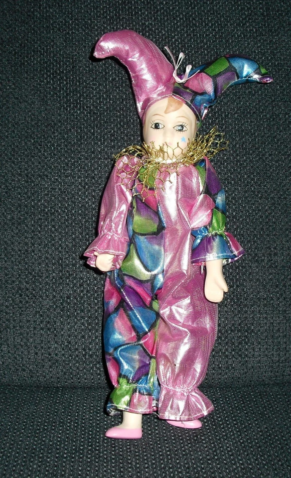 Harlekin Puppe Sammlerpuppe 27,5 cm Vintage - Bild 1 von 1