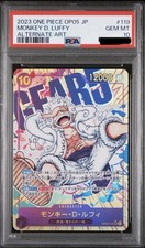 PSA 10 GEM MINT ONE PIECE Card Monkey D Luffy OP05-119 SEC Parallel Gear 5 JP