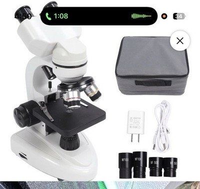 Lab Compound Trinocular Microscope 40X-5000X Two-Layer 3D Mechanical Stage New