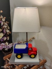 Dump Truck Table Lamp Kids Construction Truck Night Lamp Vintage   WORKS 19"