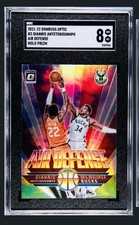 2021 22 Optic #3 Giannis Antetokounmpo Air Defense Holo Prizm SGC 8 Low Pop Rare
