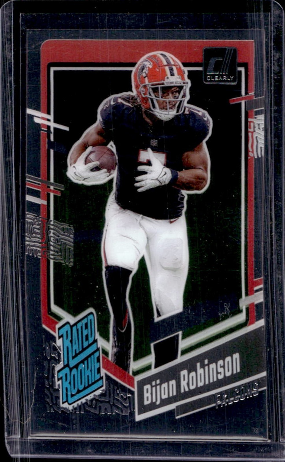 2023 Panini Clearly Donruss Bijan Robinson Rookie RC #53 Falcons