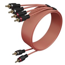 2 to 4 Channel RCA Car Audio Cable 15 Ft, Bi-Directional Y Splitter RCA Adapt...