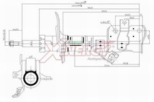 AP XENERGY Stoßdämpfer Vorne Links für RENAULT KOLEOS (HY) Federbein X199339