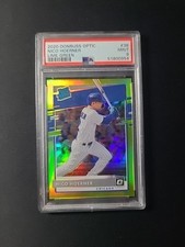 2020 NICO HOERNER PSA 9 DONRUSS OPTIC #38 LIME GREEN ROOKIE RC CARD CUBS