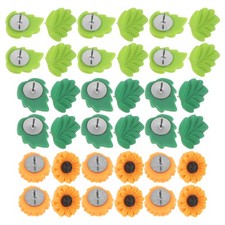 40 Pcs Leaves Sunflower Pushpin Bulletin Board Pins Decorative Thumbtack