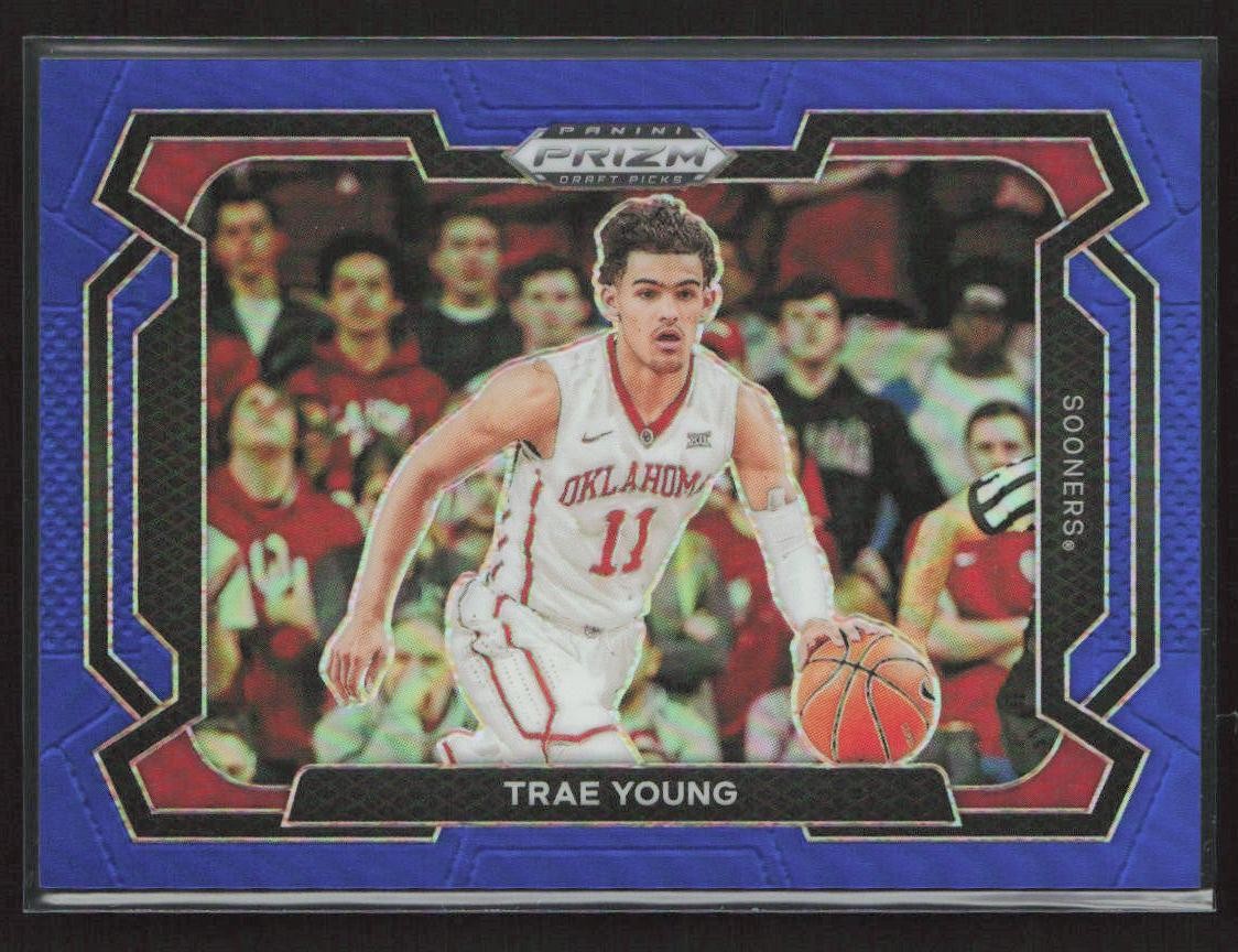 Trae Young 2024 Panini Prizm Draft Picks #49b Prizms Blue Variation /199