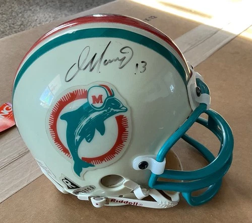DAN MARINO AUTHENTIC SIGNED MINI-HELMET = MIAMI DOLPHINS  RIDDELL HELMET
