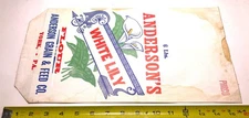 6 lb. White Lily Flour Paper Bag Anderson Grain & Feed Co. York, PA.