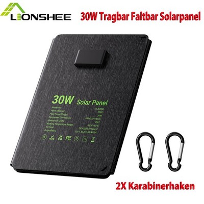 30W 60W 120W Solarpanel Faltbar Tragbar Solarmodul für Smartphone Power Bank