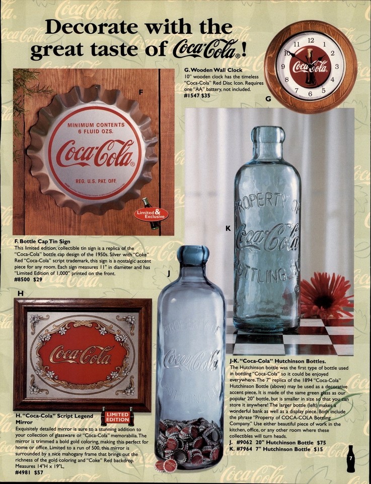 Coca-Cola Polar Bear Lava Lamp Bottles Clock Vintage Authentic Print Ad ...