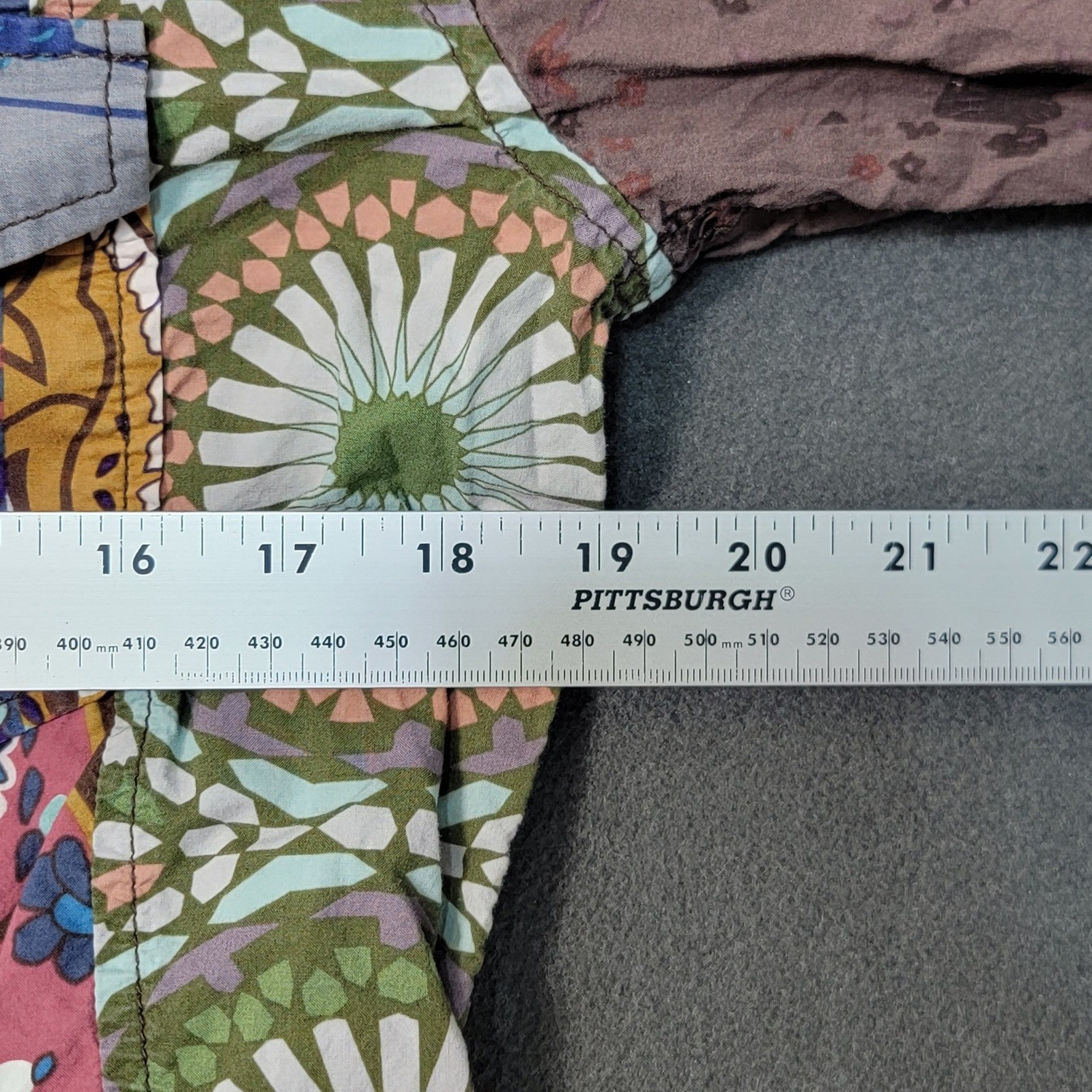 EUC Rare Desigual Happy Patchwork Button UP Shirt… - image 4