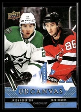 2023-24 Upper Deck UD Canvas 36655 Jason Robertson / Jack Hughes Dallas Stars /