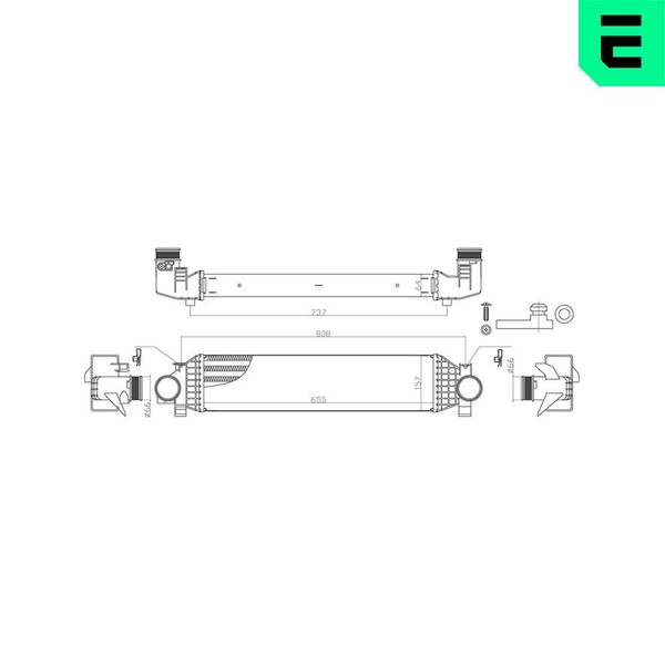 ERA LadeluftküHler 672128 FüR Ford Kuga 2 DM2 MAX Van DXA CB7 CEU Focus 3 4X4-image