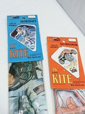 Lot of 2 1984 Hi Flier Kites ASTRONAUNT  4X4 MAGNUM UNOPENED 36"/Add on Tails