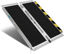 Protable Wheelchair Ramp 3Ft,Non-Slip Folding Aluminum Handicap Ramps,Threshold