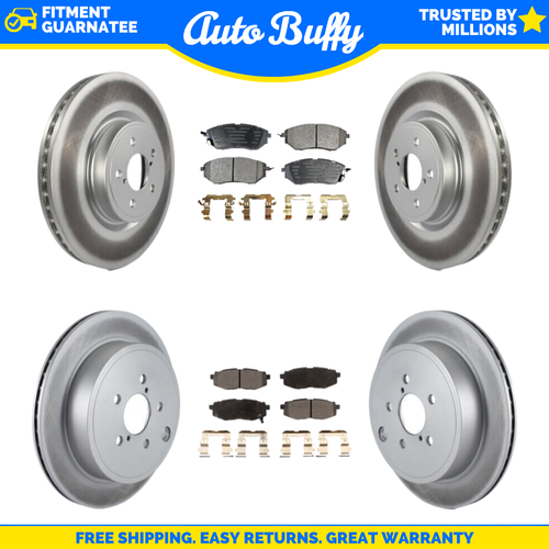 Front Rear Disc Rotors + Ceramic Brake Pads Kit For Subaru Legacy