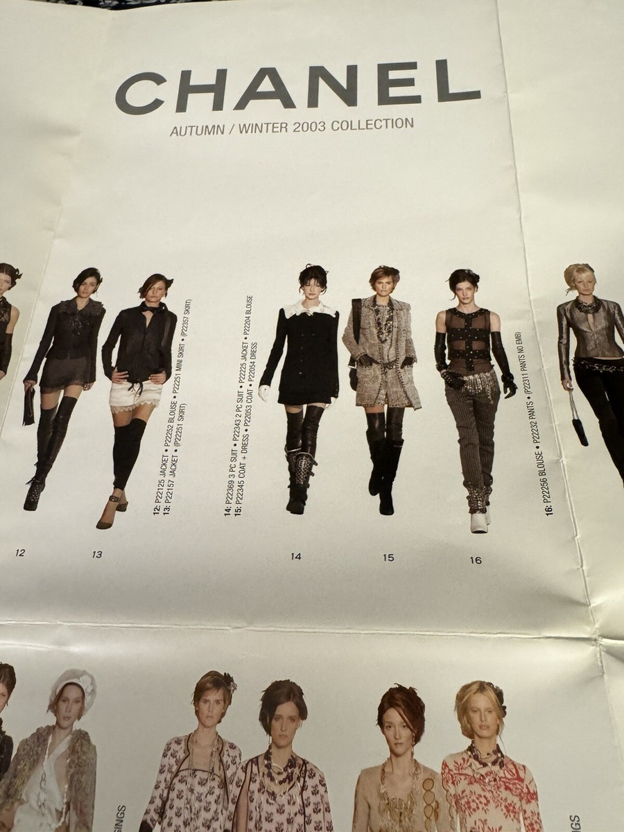 Chanel Fold Out Poster Fall/Winter 2003 37 X 23 Inches 81 Looks | eBay