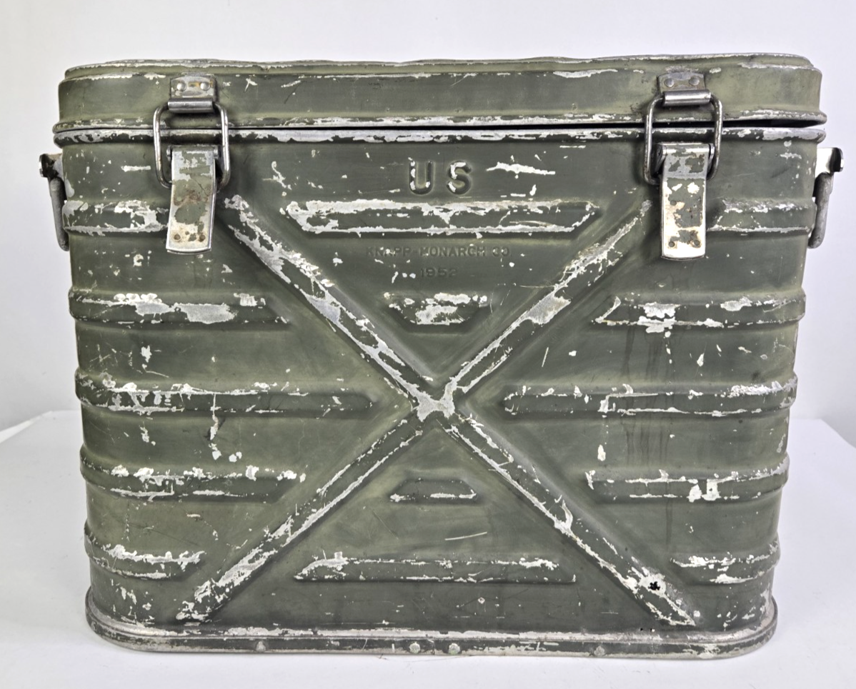 US Army Insulated Food Container Mermite Military Cooler Vintage